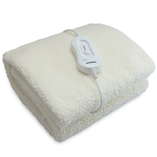 Schallen Soft Fleece Comfort Electric Heated Bed Sheet Blanket with Remote Control & 3 Heat Settings