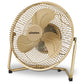 Schallen Champagne Gold Small Metal High Velocity Cold Air Circulator Adjustable Floor Fan - 9"