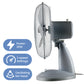 Schallen Electric 12" 3 Speed Oscillating Worktop Desk Table Air Cooling Fan - Grey