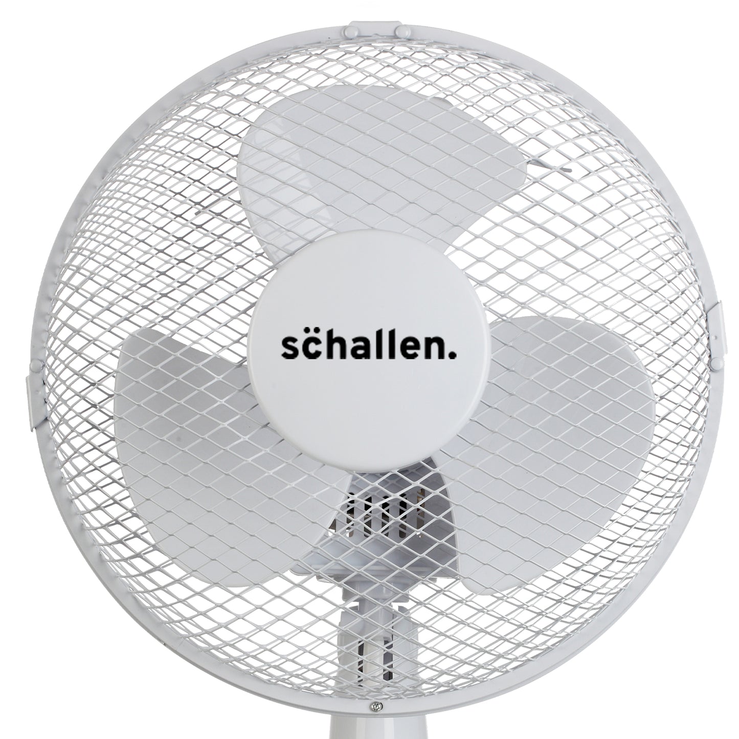 Schallen Small 9" Portable Desk Table Oscillating Cooling Fan with 2 Speed Setting - White