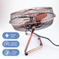 Schallen Copper Small Metal High Velocity Cold Air Circulator Adjustable Floor Fan - 9"