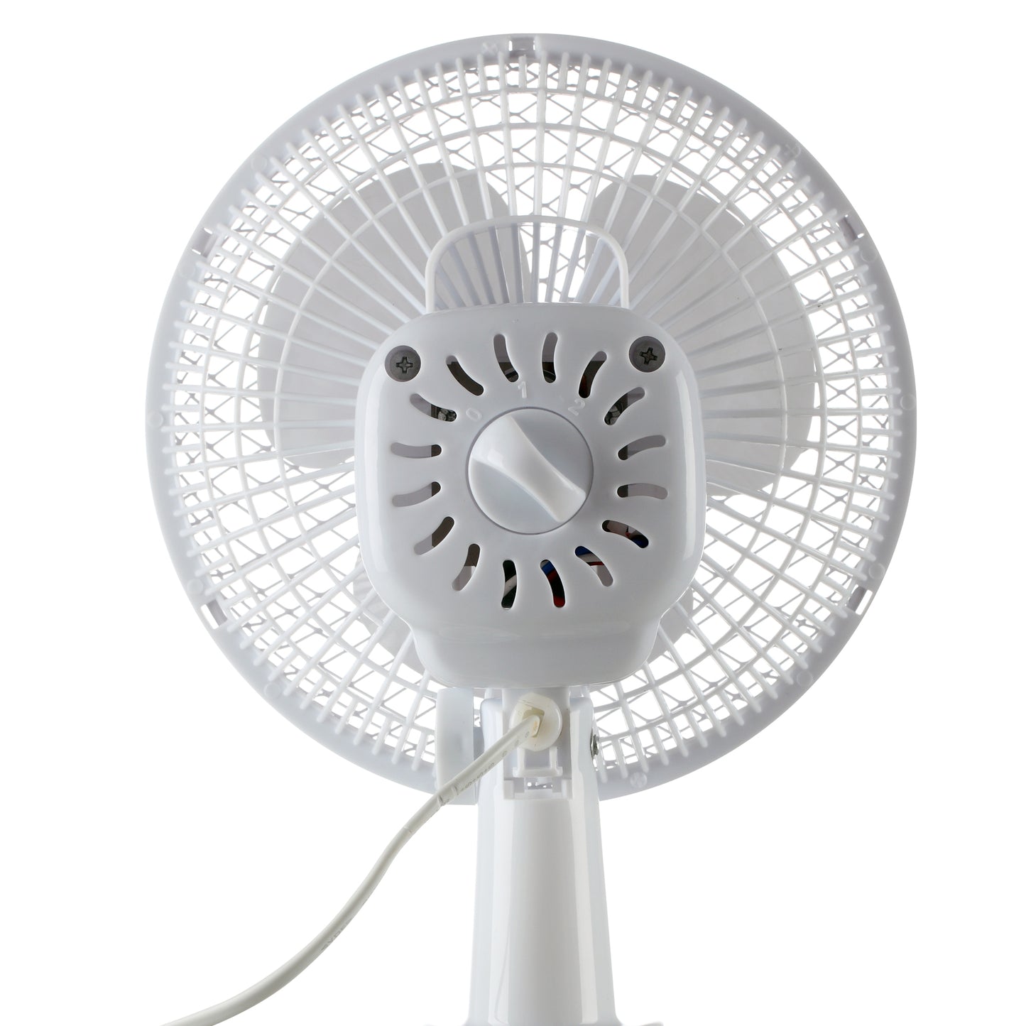 Schallen 6" Small Electric Modern Portable Air Cooling Fan with Tilt Feature - White