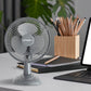 Schallen 6" Small Electric Modern Portable Air Cooling Fan with Tilt Feature - Grey