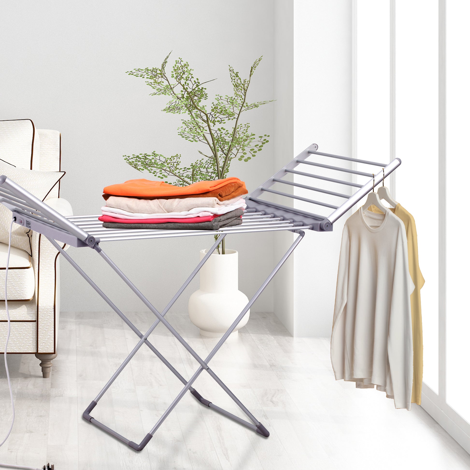 Aluminum Clothes Rack Dryer/Foldable X Wing Airer for Clothes