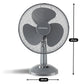 Schallen Electric 12" 3 Speed Oscillating Worktop Desk Table Air Cooling Fan - Grey