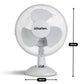 Schallen Small 9" Portable Desk Table Oscillating Cooling Fan with 2 Speed Setting - White