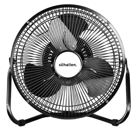 Schallen Gunmetal Black Small Metal High Velocity Cold Air Circulator Adjustable Floor Fan - 9"