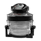 Schallen 17L 2 in 1 Deluxe Black & Glass Air Fryer Deep Fat Free Frying Healthy Halogen Cooker + Accessories Included