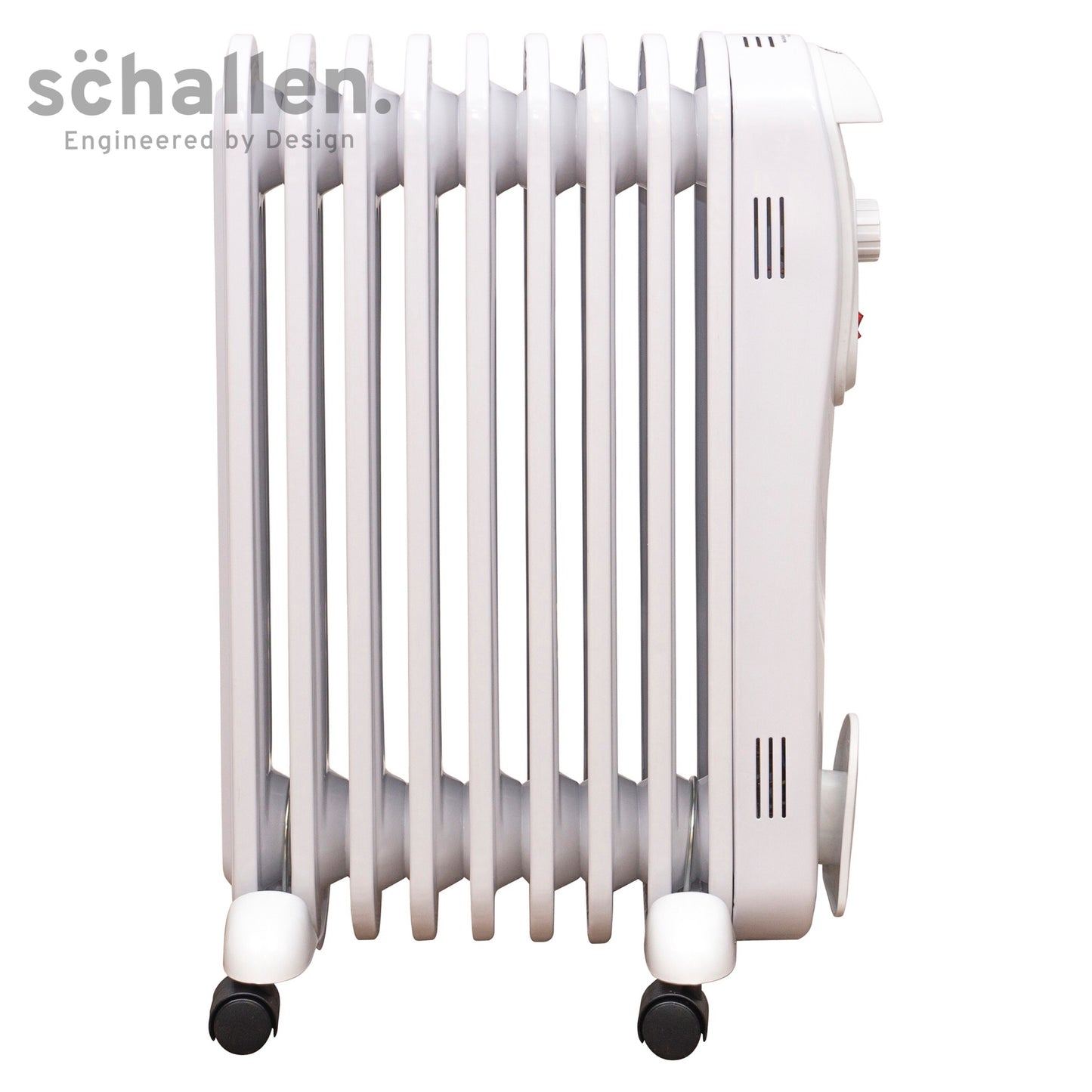 Schallen White 2000W 9 Fin Portable Electric Slim Oil Filled Radiator Heater