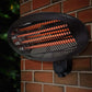 Black Electric 2000W Quartz Free Standing Floor and Wall Mountable Outdoor Garden Patio Heater