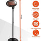 Black Electric 2000W Quartz Free Standing Floor and Wall Mountable Outdoor Garden Patio Heater