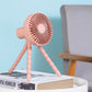 Schallen Rechargeable 4 Way Portable Lightweight Fan for Pram Fan, Car Seat, Desk, Office, Travel Fan - Pink