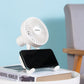 Schallen Rechargeable 4 Way Portable Lightweight Fan for Pram Fan, Car Seat, Desk, Office, Travel Fan - White