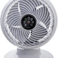 Schallen White Oscillating Small Quiet Silent Air Cooling Table Desktop Circulator Fan with LCD Display & Remote Control