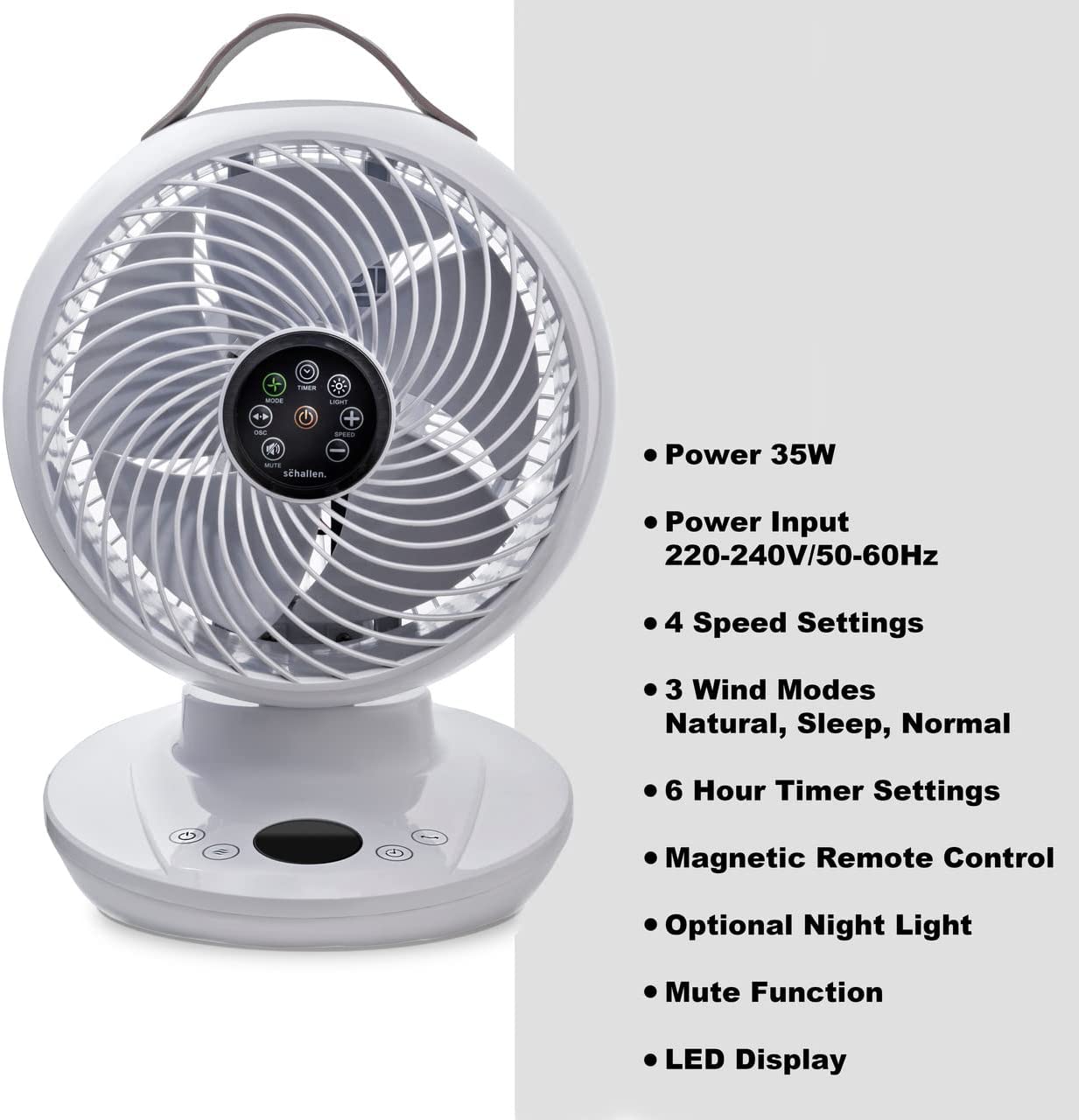 Sv3Chome Desk Fan, Oscillating Fan, Small Table Fan with Strong Wind, 120°  Rotat