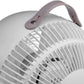 Schallen White Oscillating Small Quiet Silent Air Cooling Table Desktop Circulator Fan with LCD Display & Remote Control