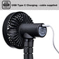 Schallen Rechargeable 4 Way Portable Lightweight Fan for Pram Fan, Car Seat, Desk, Office, Travel Fan - Black