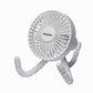 Schallen Rechargeable 4 Way Portable Lightweight Fan for Pram Fan, Car Seat, Desk, Office, Travel Fan - White