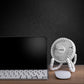 Schallen Rechargeable 4 Way Portable Lightweight Fan for Pram Fan, Car Seat, Desk, Office, Travel Fan - White