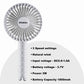 Schallen Rechargeable 4 Way Portable Lightweight Fan for Pram Fan, Car Seat, Desk, Office, Travel Fan - White