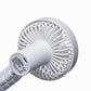Schallen Rechargeable 4 Way Portable Lightweight Fan for Pram Fan, Car Seat, Desk, Office, Travel Fan - White