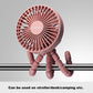 Schallen Rechargeable 4 Way Portable Lightweight Fan for Pram Fan, Car Seat, Desk, Office, Travel Fan - Pink