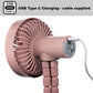 Schallen Rechargeable 4 Way Portable Lightweight Fan for Pram Fan, Car Seat, Desk, Office, Travel Fan - Pink