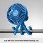 Schallen Rechargeable 4 Way Portable Lightweight Fan for Pram Fan, Car Seat, Desk, Office, Travel Fan - Blue