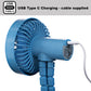 Schallen Rechargeable 4 Way Portable Lightweight Fan for Pram Fan, Car Seat, Desk, Office, Travel Fan - Blue