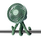 Schallen Rechargeable 4 Way Portable Lightweight Fan for Pram Fan, Car Seat, Desk, Office, Travel Fan - Green