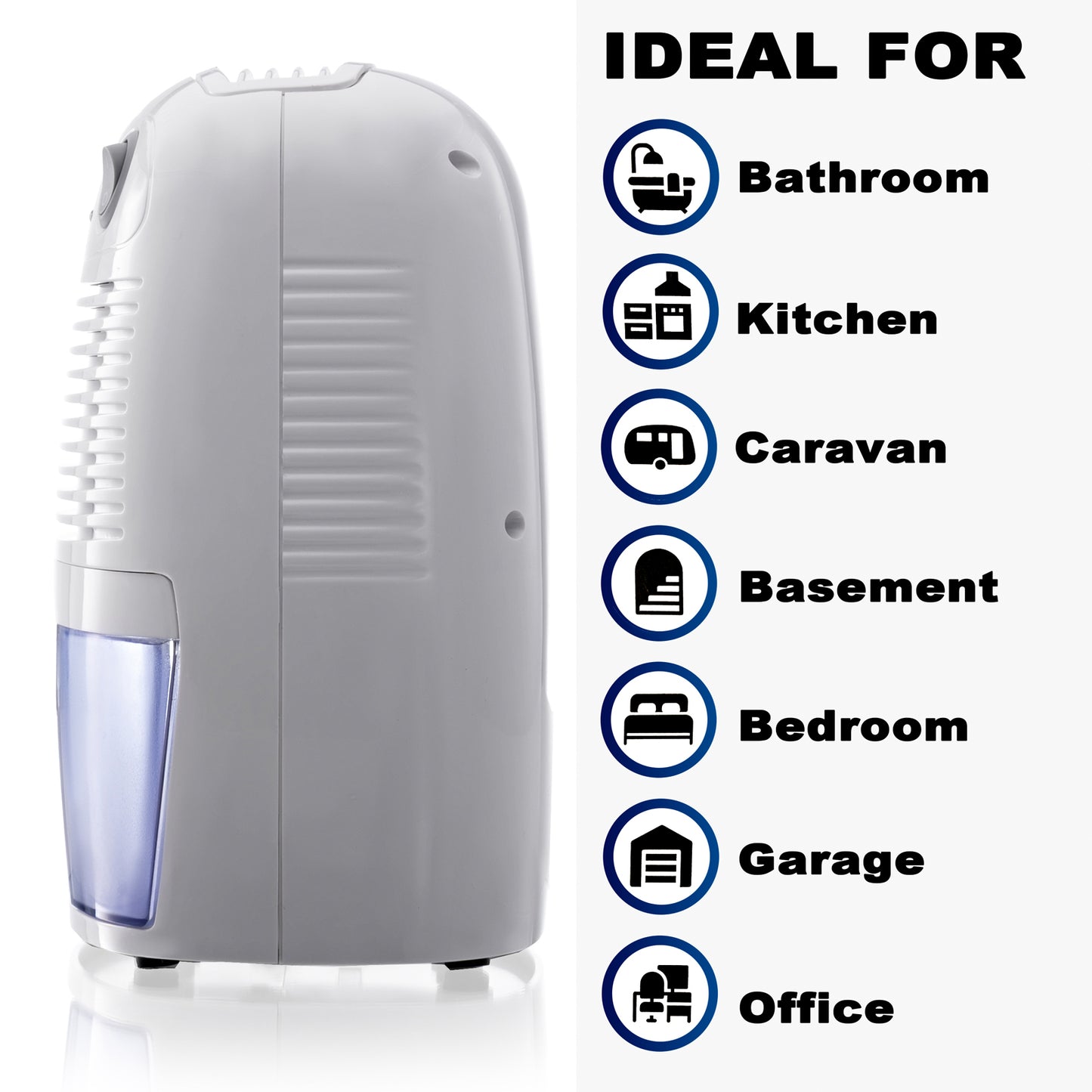 Schallen White 500ml Mini Portable Compact Air Dehumidifier