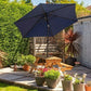 Schallen 2.7M Sturdy UV50 Sun Umbrella Parasol for Outdoor, Garden and Patio in Blue