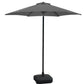Schallen 2.7M Sturdy UV50 Sun Umbrella Parasol for Outdoor, Garden and Patio in Grey