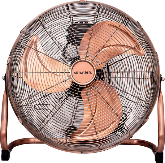 Schallen Copper Metal High Velocity Cold Air Circulator Adjustable Floor Fan - 18"