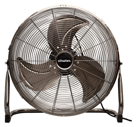 Schallen Gunmetal Black Metal High Velocity Cold Air Circulator Adjustable Floor Fan - 18"