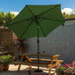 Schallen 2.7M Sturdy UV50 Sun Umbrella Parasol for Outdoor, Garden and Patio in Green